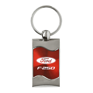 Ford F-250 Keychain & Keyring - Red Wave