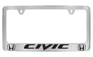 Honda Civic Chrome Plated Metal License Plate Frame Holder