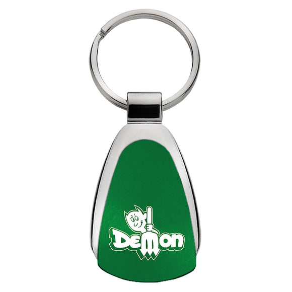 Demon Keychain & Keyring - Green Teardrop