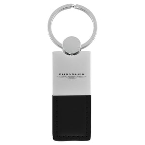 Chrysler Keychain & Keyring - Duo Premium Black Leather