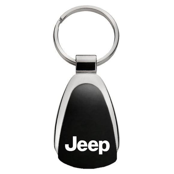 Jeep Keychain & Keyring - Black Teardrop