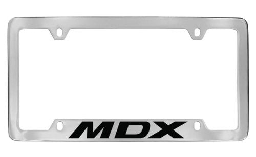 Acura MDX Chrome Plated Bottom Engraved Metal License Plate Frame Holder