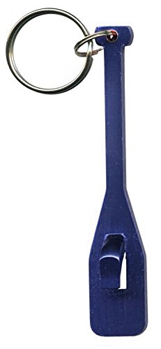 Canoe Paddle Keychain & Keyring - Bottle Opener - Blue