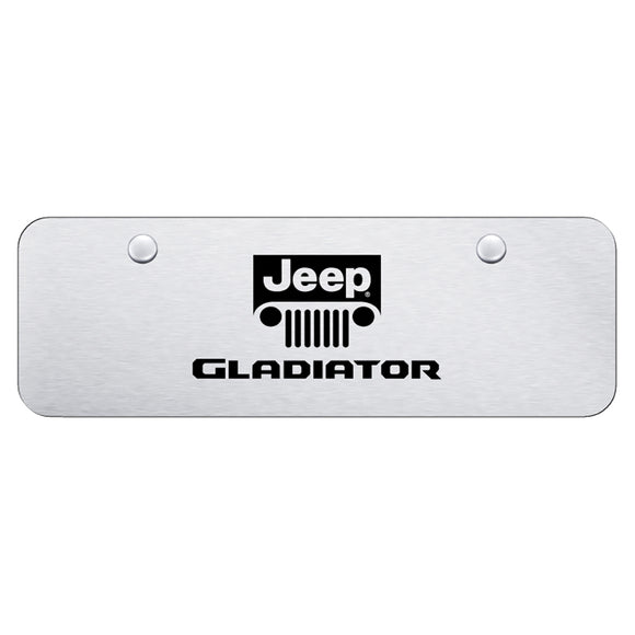 Jeep Gladiator Name and Logo Mini Plate - Laser Etched Brushed