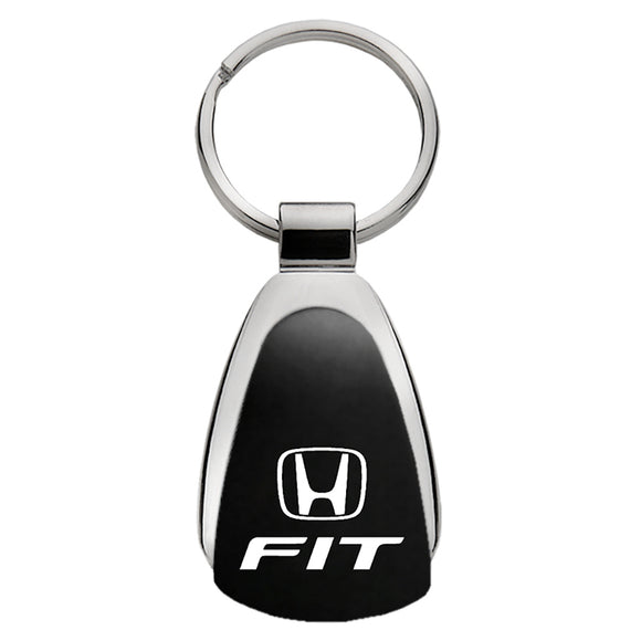 Honda Fit Keychain & Keyring - Black Teardrop