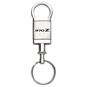Nissan 370 z 370Z Satin-Chrome Valet Key Fob Authentic Logo Key Chain Key Ring Keychain Lanyard