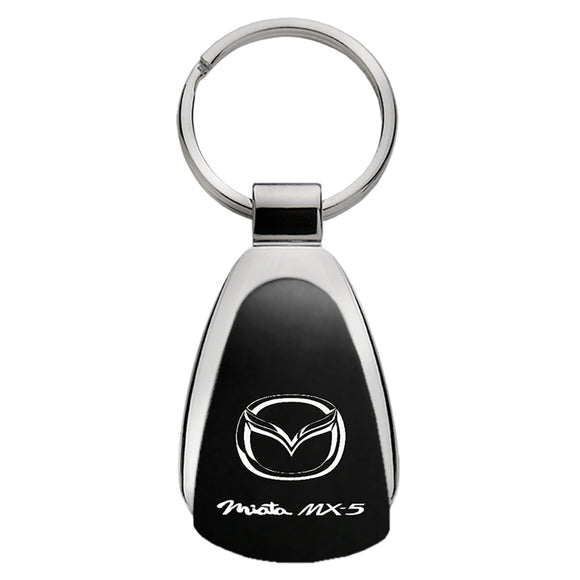 Mazda Miata MX-5 Keychain & Keyring - Black Teardrop