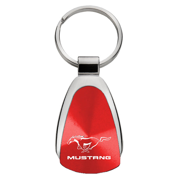 Ford Mustang Keychain & Keyring - Red Teardrop