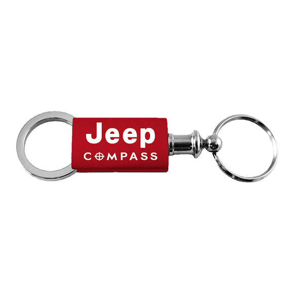Jeep Compass Keychain & Keyring - Red Valet