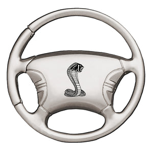 Ford Mustang Shelby Cobra Keychain & Keyring - Steering Wheel