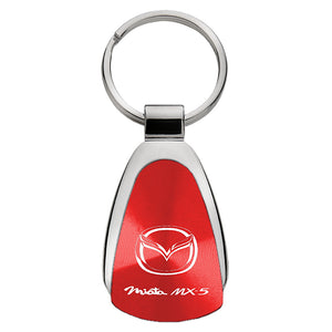 Mazda Miata MX-5 Keychain & Keyring - Red Teardrop