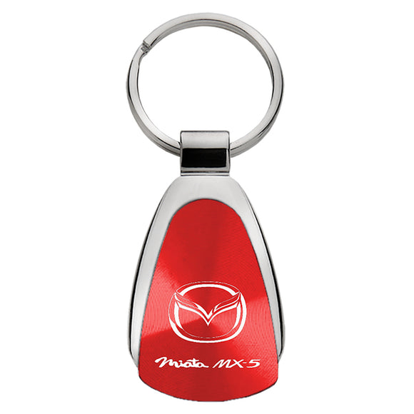 Mazda Miata MX-5 Keychain & Keyring - Red Teardrop