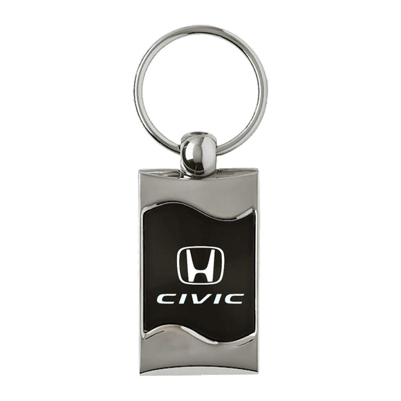 Honda Civic Keychain & Keyring - Black Wave