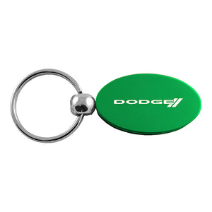 Dodge Stripe Keychain & Keyring - Green Oval