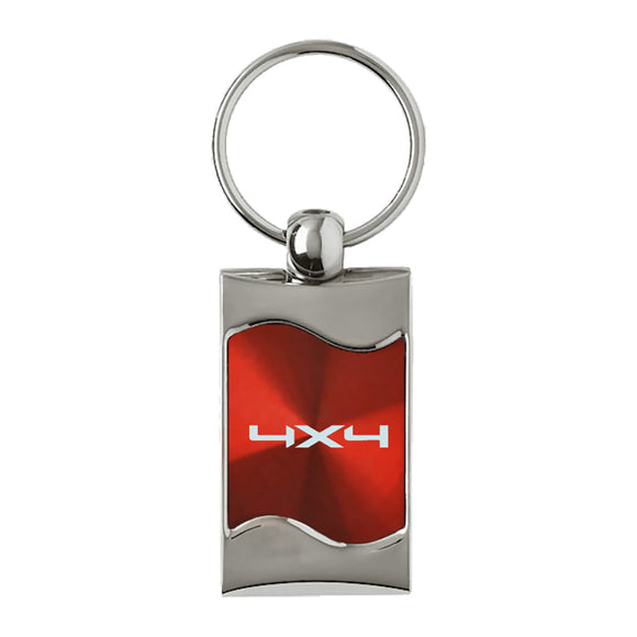 Ford 4X4 Keychain & Keyring - Red Wave