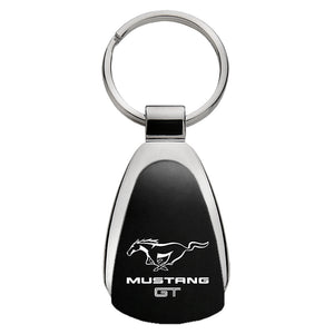 Ford Mustang GT Keychain & Keyring - Black Teardrop