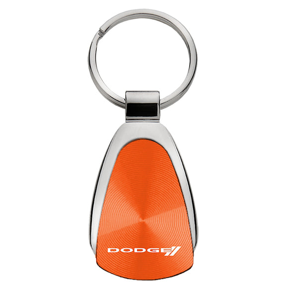 Dodge Stripe Keychain & Keyring - Orange Teardrop
