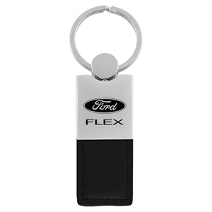 Ford Flex Keychain & Keyring - Duo Premium Black Leather