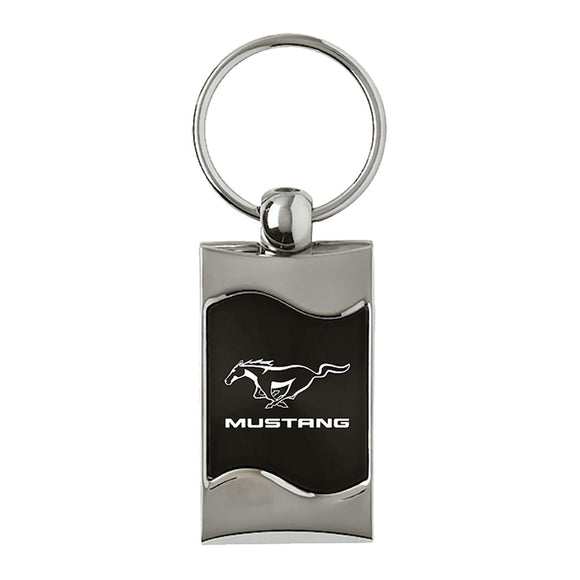 Ford Mustang Keychain & Keyring - Black Wave