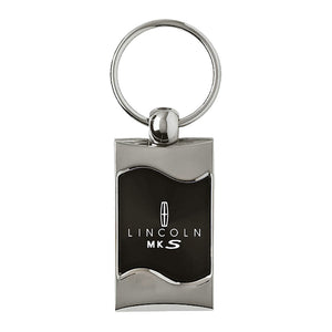 Lincoln MKS Keychain & Keyring - Black Wave