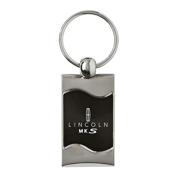 Lincoln MKS Keychain & Keyring - Black Wave