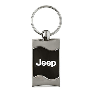 Jeep Keychain & Keyring - Black Wave