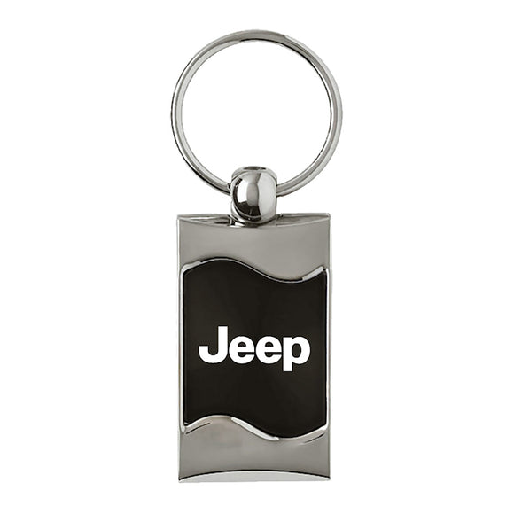 Jeep Keychain & Keyring - Black Wave