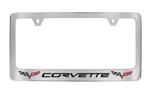 C6 Corvette License Plate Frame with C6 Flags