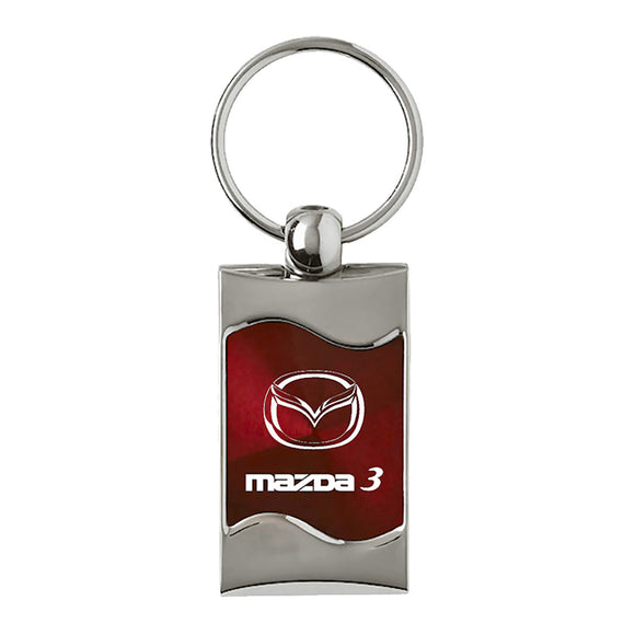 Mazda 3 Keychain & Keyring - Burgundy Wave