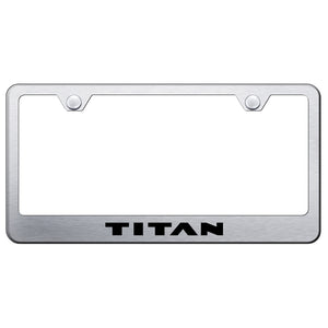 Nissan Titan Brushed License Plate Frame
