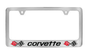Chevrolet Corvette C3 Chrome Plated Metal License Plate Frame Holder