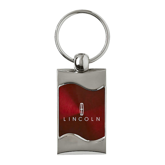 Lincoln Keychain & Keyring - Burgundy Wave