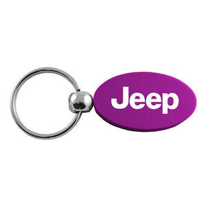 Jeep Keychain & Keyring - Purple Oval