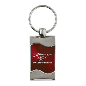 Ford Mustang Keychain & Keyring - Burgundy Wave