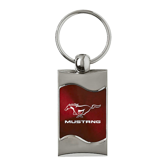 Ford Mustang Keychain & Keyring - Burgundy Wave