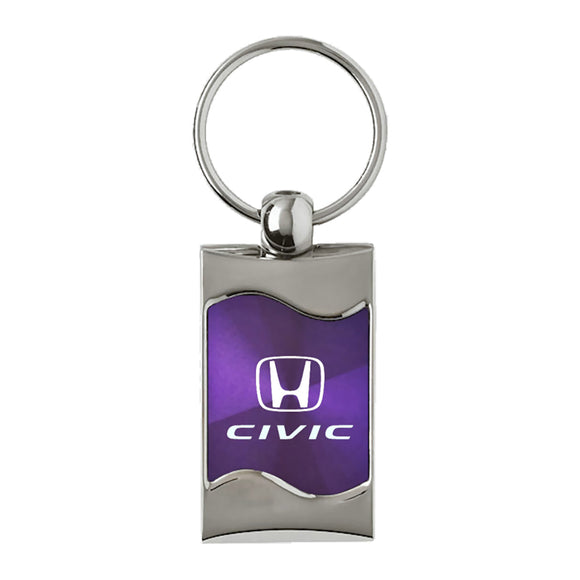 Honda Civic Keychain & Keyring - Purple Wave
