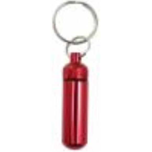 Waterproof Capsule Keychain & Keyring - Large - Red