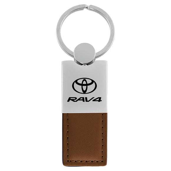 Toyota RAV4 Keychain & Keyring - Duo Premium Brown Leather