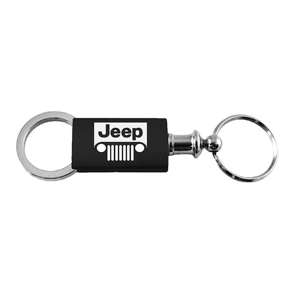 Jeep Grill Keychain & Keyring - Black Valet