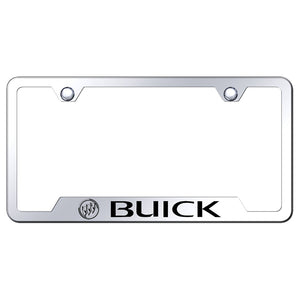 Buick License Plate Frame - Laser Etched Cut-Out Frame - Stainless Steel