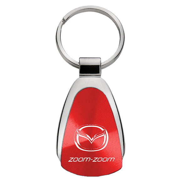 Mazda Zoom Zoom Keychain & Keyring - Red Teardrop
