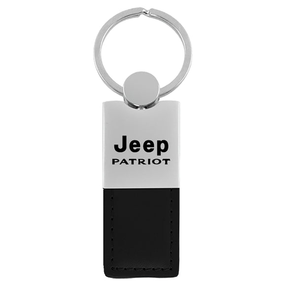 Jeep Patriot Keychain & Keyring - Duo Premium Black Leather