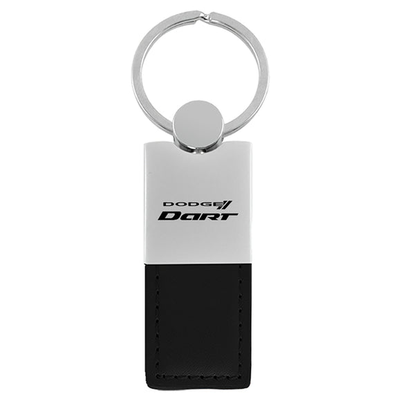 Dodge Dart Keychain & Keyring - Duo Premium Black Leather