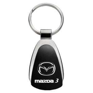 Mazda 3 Keychain & Keyring - Black Teardrop