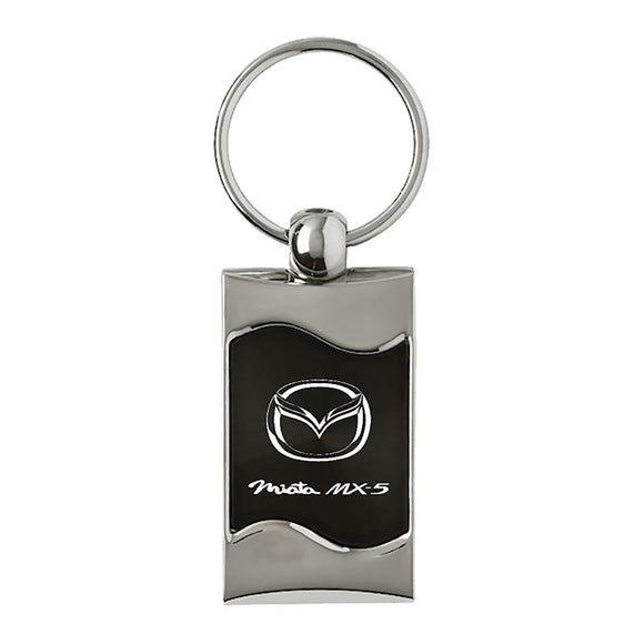 Mazda Miata Keychain & Keyring - Black Wave