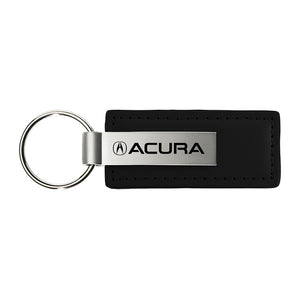 Acura Keychain & Keyring - Premium Black Leather