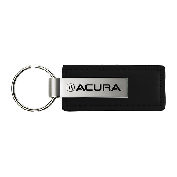 Acura Keychain & Keyring - Premium Black Leather