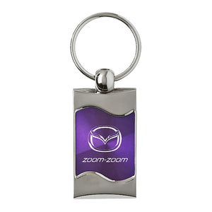 Mazda Zoom Zoom Keychain & Keyring - Purple Wave