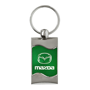 Mazda Keychain & Keyring - Green Wave