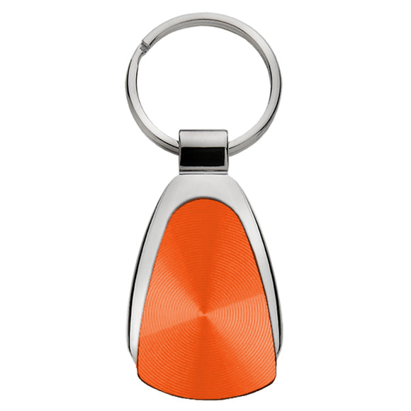 Promotional Metal Blank Keychain & Keyring - Orange Teardrop